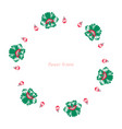 floral setcolorful purple collection vector image vector image