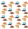 hats beach accessories summer seamless pattern vector image