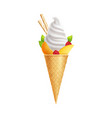 ice cream cone composition vector image