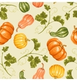 seamless pattern with pumpkins decorative vector image