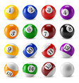billiards balls set vector image