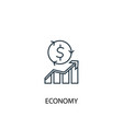 economy concept line icon simple element vector image