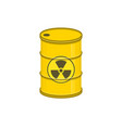 metal barrel with radiation vector image vector image