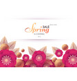 spring sale flower paper cut elegant design vector image