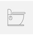 toilet line icon vector image vector image