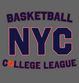 basketball league college championship team vector image vector image