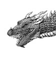 dragon in vintage style mythological animal vector image vector image