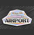 logo for airport vector image