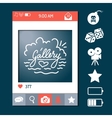 social network photo frame vector image vector image
