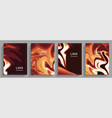 a set brochures flowing lava vector image