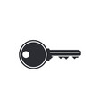 door key simple black icon isolated on white vector image vector image