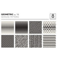 minimal geometric seamless patterns set vector image