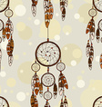 seamless pattern of american indians dreamcatcher vector image vector image