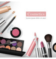 cosmetic brand template realistic packaging set vector image vector image