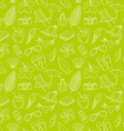 cute hand drawn sketch line icons seamless pattern vector image vector image