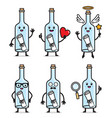 set message in bottle character design vector image vector image