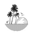 beautiful scenery on the beach vector image