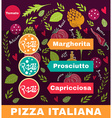 pizza background vector image