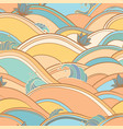 seamless pattern with water waves and lilies vector image vector image