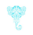 Abstract head elephant vector image Abstract head elephant