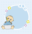 baby boy with cake vector image