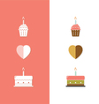 birthday cake icon vector image vector image