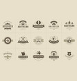 camping logos and badges templates design vector image vector image