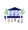 musical band performing on stage during open air vector image vector image