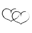 sign black double heart 301 vector image