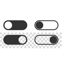 On and off toggle switch realistic buttons set Vector Image