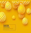 abstract easter yellow background vector image vector image
