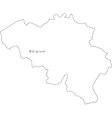 black white belgium outline map vector image