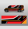 car decal van designs wrap template vector image vector image