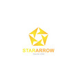 logo template star arrow vector image vector image