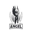 woman angel with a sword in her hands vector image