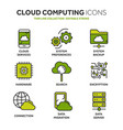 cloud computing internet technology online vector image vector image
