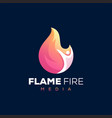 flame fire gradient logo design vector image