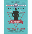 american football flyer matchday poster template vector image