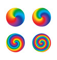 color swirl twist radial rainbow round design vector image