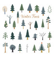 decorated xmas trees new years tree striped vector image