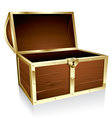empty treasure chest vector image