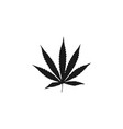 black cannabis leaf logo inspiration isolated vector image