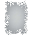 christmas snowflakes grunge frame vector image