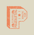 emblem of the powerlifting club vector image