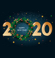 happy new year 2020 text design greeting vector image