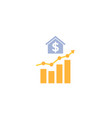 house prices growth icon vector image