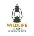 camping adventure logo emblem design vector image vector image