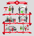 christmas and business infographic vector image