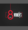 8 march banner womens day 8th background vector image vector image