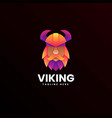 logo viking gradient colorful style vector image